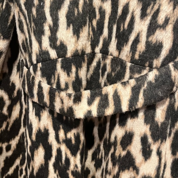 Plush Sophisticated Animal LS Leather/Outerwear Animal Print Coat - Picture 11 of 11